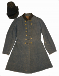 A BEYOND RARE CS ARKANSAS FROCK COAT AND "BONNET DE POLICE"