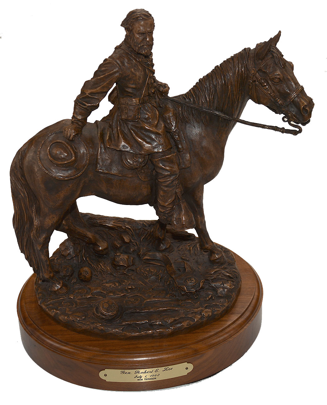 RARE “LEE ON HORSEBACK” COLD CAST SCULPTURE BY RON TUNISON