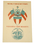 VIRGINIA CONFEDERATE PATRIOTIC ALBUM OR SCRAPBOOK CARD 