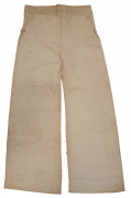 CIVIL WAR NAVY SEAMAN’S WHITE DUCK TROUSERS OF JOSEPH DUFFY, USS PORT ROYAL 1862-1865, NORTH ATLANTIC BLOCKADING SQUADRON 