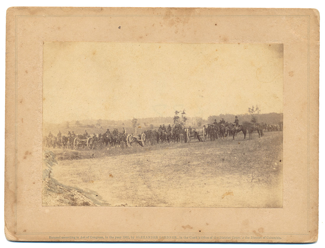 SMALL ALBUMEN PRINT OF KNAPP’S BATTERY BY BRADY