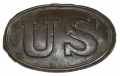 RELIC -- US PATTERN 1839 CARTRIDGE BOX PLATE – BRASS WIRE LOOPS