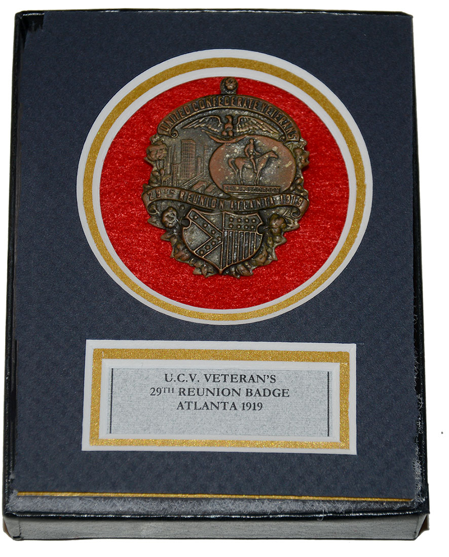 UCV BRASS PIN FROM THE 1919 REUNION HELD IN ATLANTA, GA
