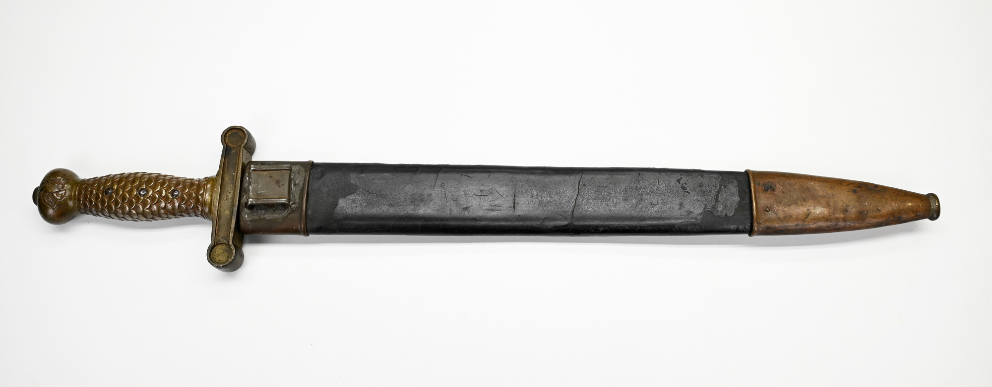 CONFEDERATE USED US MODEL 1832 ARTILLERY SHORT SWORD BY AMES, DATED 1856