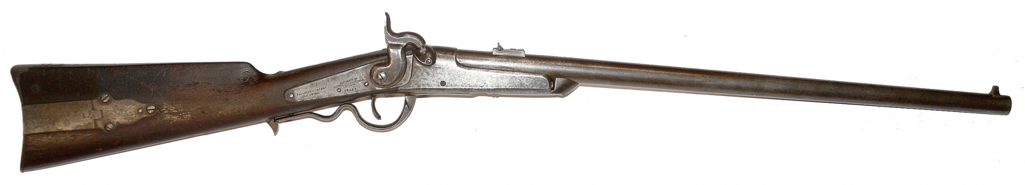 INTERESTING STOCK CARVINGS ON US GALLAGER CARBINE