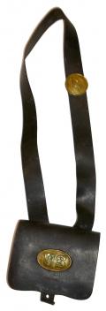 REGULATION 1861 CARTRIDGE BOX AND SLING WITH PLATES