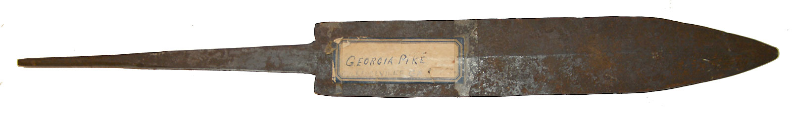 GEORGIA PIKE BLADE RECOVERED AT MILLEDGEVILLE, GA. 