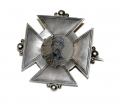 EXQUISITE 5TH CORPS BADGE WITH GEM TIN PHOTO OF SOLDIER