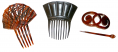 THREE LATE 19TH CENTURY HAIR COMBS
