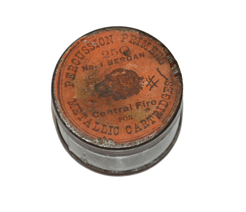 TIN OF METALLIC CARTRIDGE PRIMERS