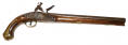 A LATE 18TH CENTURY AMERICAN RE-STOCKED HORSEMAN'S PISTOL