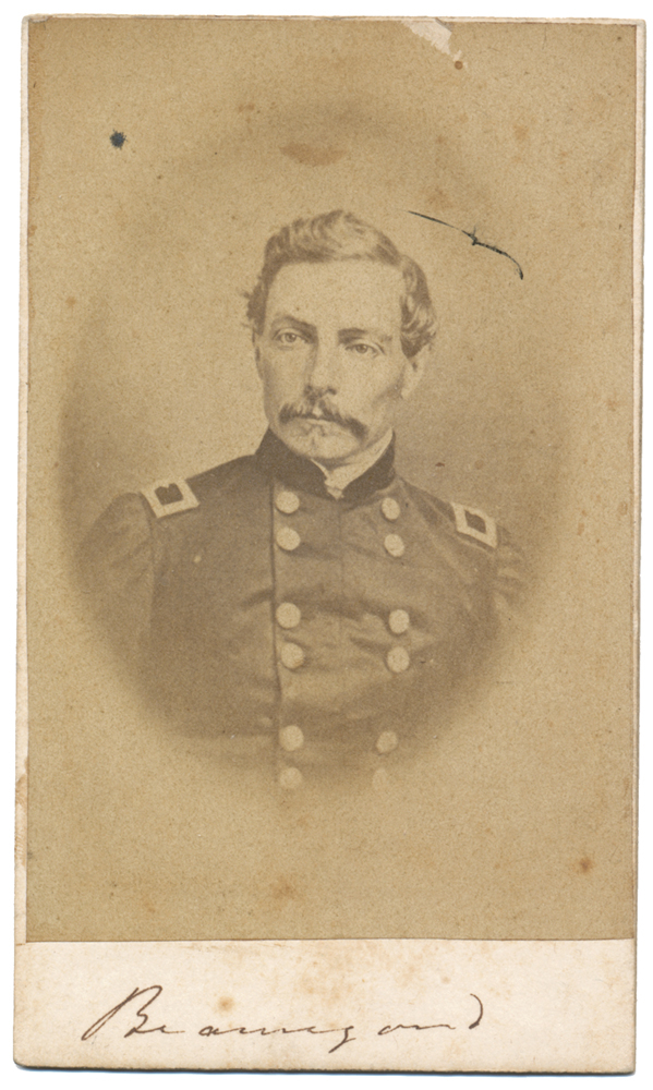 CDV OF C.S. GENERAL P.G.T. BEAUREGARD WITH AUGUSTA, GA. BACKMARK