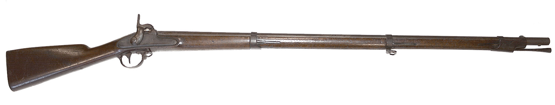 1853 DATED M1842 PALMETTO ARMORY MUSKET WITH CONFEDERATE SALVAGE/REPAIR/REISSUE “Q” RE-INSPECTION MARKING