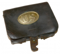 US PATTERN 1857 CARTRIDGE BOX WITH PLATE