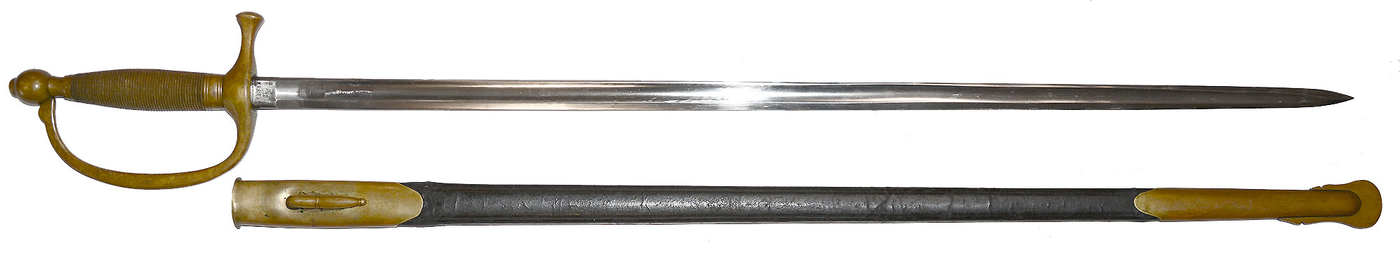 US MODEL 1840 MUSICIANS SWORD W/ SCABBARD - MANUFACTURED BY THE AMES COMPANY IN 1863