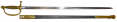 US MODEL 1840 MUSICIANS SWORD W/ SCABBARD - MANUFACTURED BY THE AMES COMPANY IN 1863
