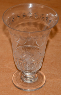 C1825-1835 CELERY VASE WITH STRAWBERRY DIAMOND AND FAN PATTERN