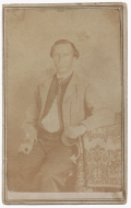 CDV OF POSSIBLE CONFEDERATE SOLDIER, MOBILE BACKMARK