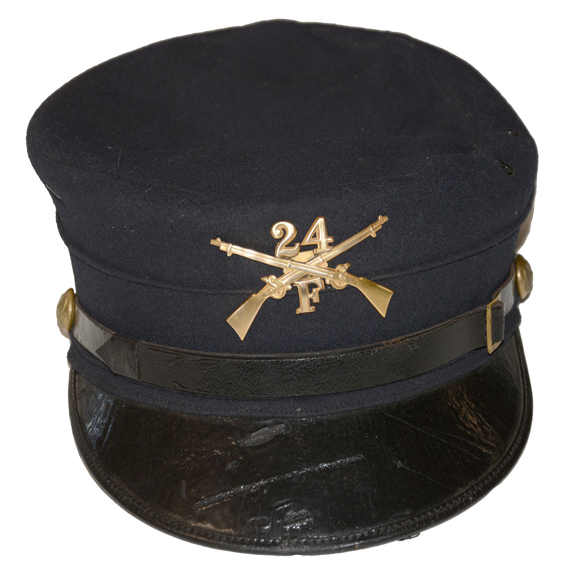 A REGULATION US MODEL 1895 ENLISTEDMAN'S CAP UNITED STATES COLORED INFANTRY