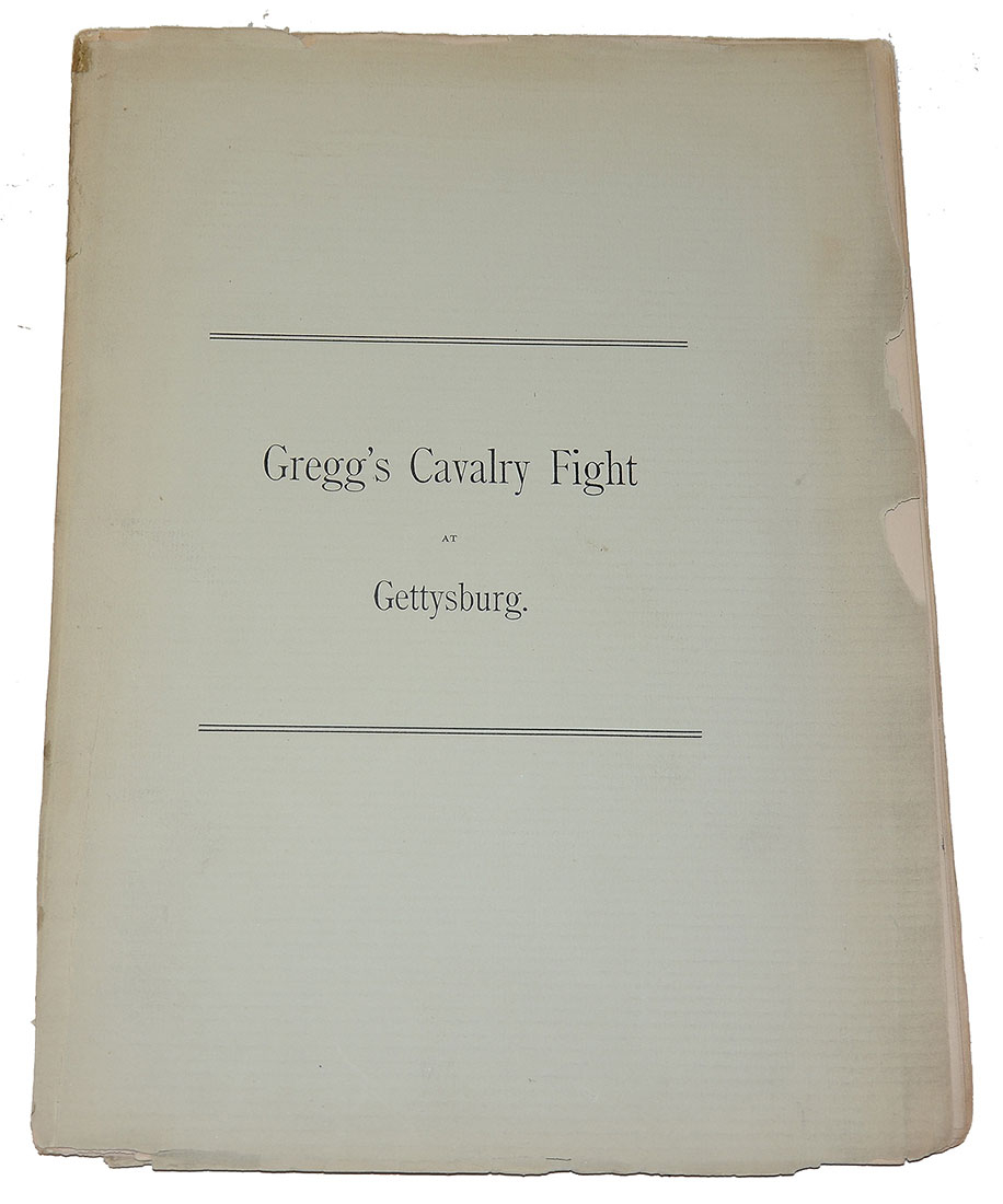 1884 COPY OF “GREGG’S CAVALRY FIGHT AT GETTYSBURG”