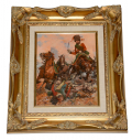 KEITH ROCCO — ORIGINAL OIL PAINTING ON BOARD: "Study for 'A Chasseur's Fate'"