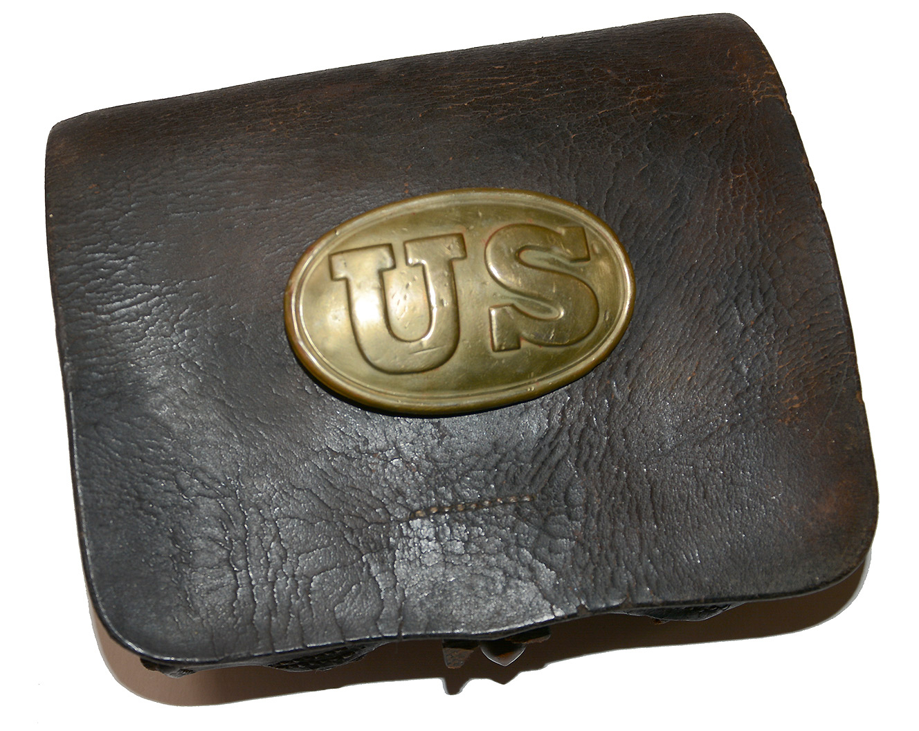 MAKER MARKED PATTERN 1861 US .58 CARTRIDGE BOX – DECROW, BANGOR, ME