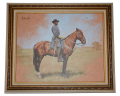 P. BRADLEY SCHMEHL ORIGINAL OIL — MAJOR HENRY W. GRANGER, 7TH MICHIGAN CAVALRY, KILLED AT YELLOW TAVERN