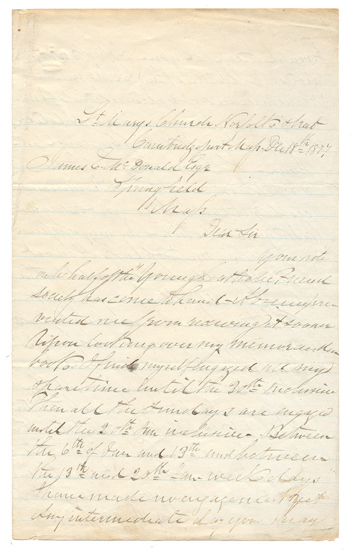 1877 DATED GEN. JAMES SHIELDS ALS – MEXICAN WAR HERO; SERVED AS US SENATOR FROM THREE SEPARATE STATES; ONCE CHALLENGED ABRAHAM LINCOLN TO A DUEL