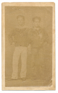 1868 DATED PHOTO – 2 US SAILORS IN SHANDONG CHINA 