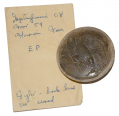 ROUND EAGLE CARTRIDGE BOX SHOULDER BELT PLATE FROM THE HARRIS FARM, SPOTTSYLVANIA, EX-KERKSIS