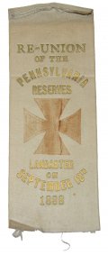 VERY RARE 1888 PA RESERVES REUNION RIBBON 