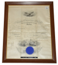 U.S. NAVY LIEUTENANT'S COMMISSION SIGNED BY PRESIDENT CHESTER A. ARTHUR — WILLIAM E. SEWELL, FUTURE NAVAL GOVERNOR OF GUAM — 1883